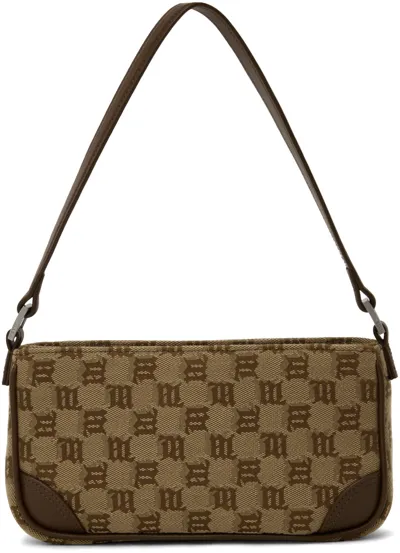 Misbhv Brown Monogram 90s Mini Bag In Biscotto