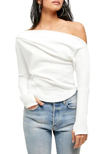 Free People We The Free Fuji Off The Shoulder Thermal Top In White