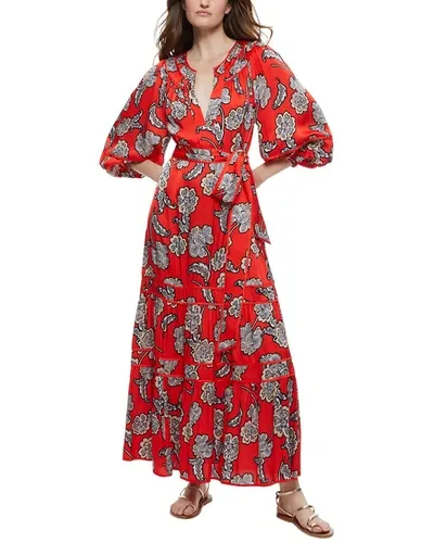 Alice And Olivia Lyla Floral-print Midi Dress In Landmark