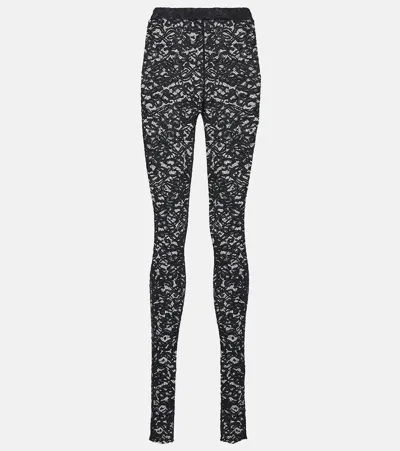 Rotate Birger Christensen Lace Leggings In Black