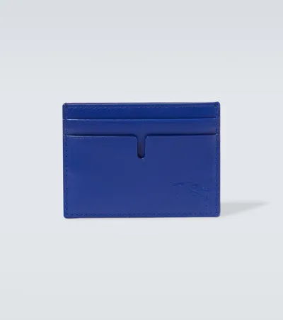 Burberry Ekd Leather Card Holder In Blue