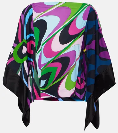 Pucci Patchwork Top In Multicoloured