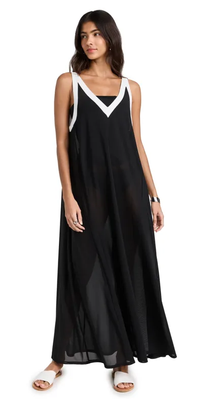 Staud Aveline Dress Black/white