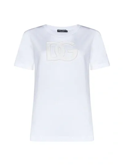 Dolce & Gabbana T-shirt In Bianco Otticco