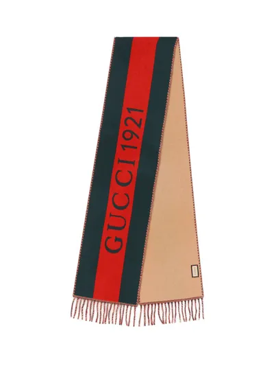 Gucci Scarves In Green/beige