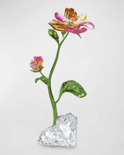 Swarovski Idyllia Large Flower Crystal Figurine In Multi