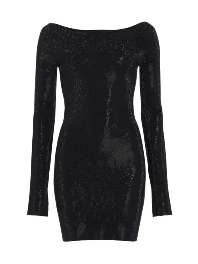 Alexander Wang Viscose Blend Mini Dress In Black