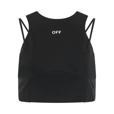 Off-white Laceup Harness Bra