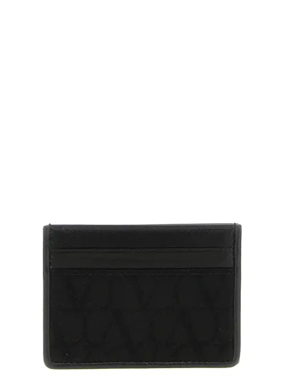 Valentino Garavani Vlogo Card Holder In Black