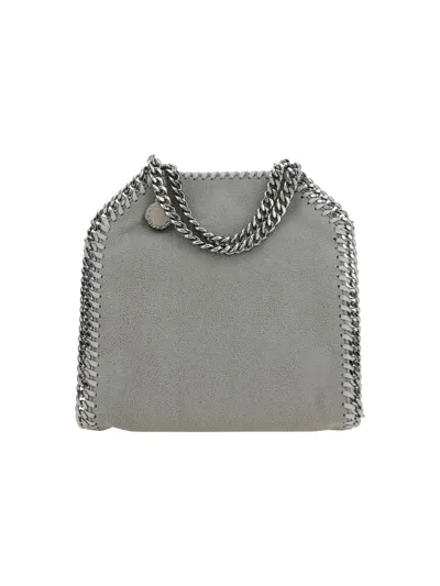 Stella Mccartney Tiny Shaggy Shoulder Bag In Grey