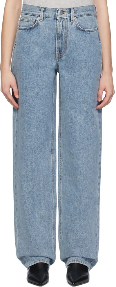 Loulou Studio Blue Samur Jeans In Washed Light Blue