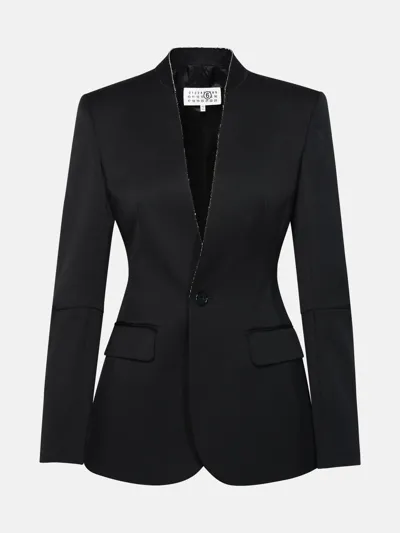 Mm6 Maison Margiela Black Virgin Wool Blend Jacket