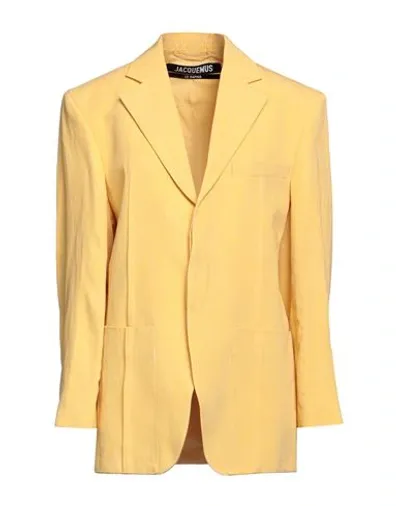 Jacquemus Yellow Le Raphia 'la Veste D'homme' Blazer