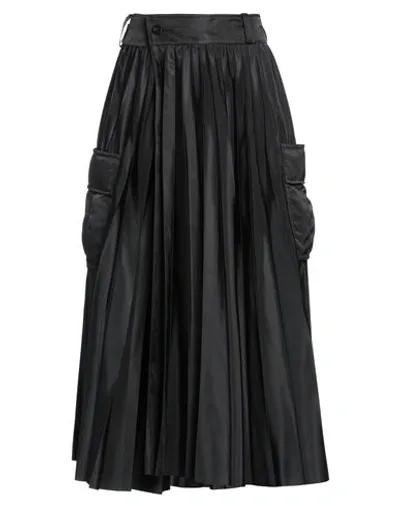 Sacai Woman Midi Skirt Black Size 2 Polyester