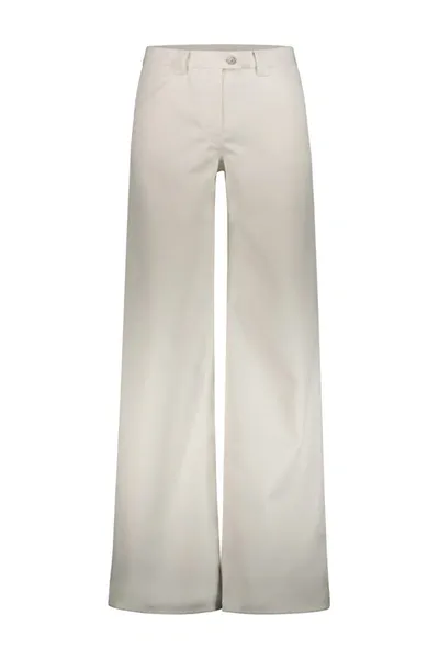 Courrèges Baggy Low Waist Pant In Twill In White