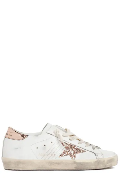 Golden Goose Deluxe Brand Star Glittered Sneakers In White