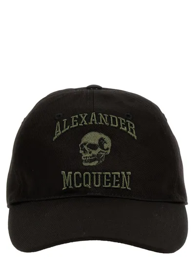 Alexander Mcqueen Logo Embroidered Baseball Cap In Black