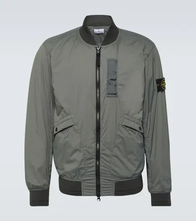 Stone Island Bomber Jacket In Green