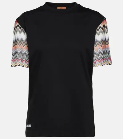 Missoni Zig Zag Cotton Jersey T-shirt In Bj00jus91j1