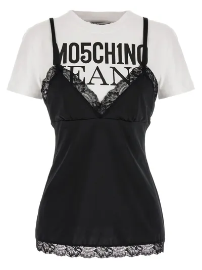 Moschino Jeans Short In Blackwhite