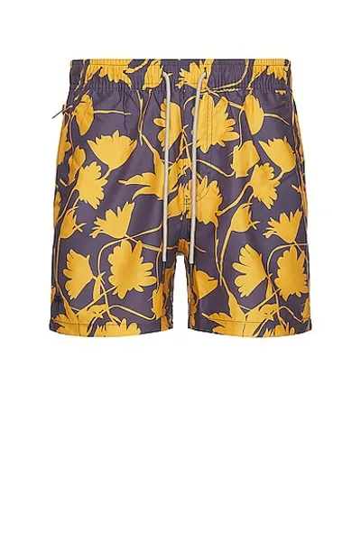 Oas Provence Flowers Swim Short In Yellow