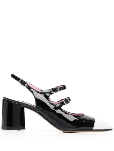 Carel Paris Papaya 65mm Two-tone Design Pumps In Black