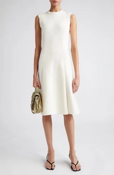 Proenza Schouler Kara Fit-flare Dress In Ecru