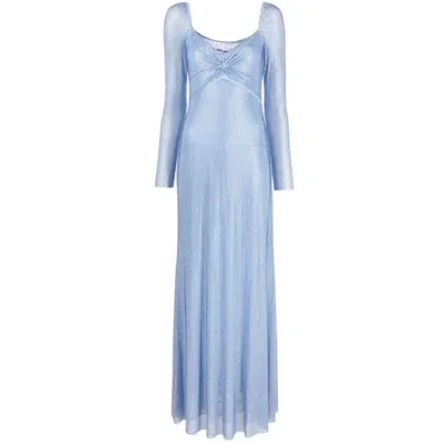 Self-portrait Day Evening Dress In Blue