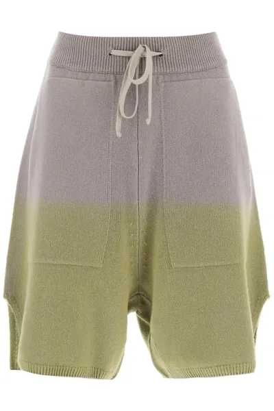 Moncler Genius Green Cashmere Shorts For Women, Ss24 Collection In Beige