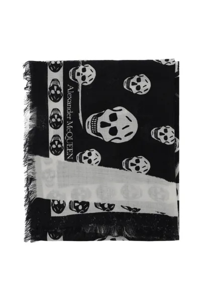 Alexander Mcqueen Slashed Skull Scarf