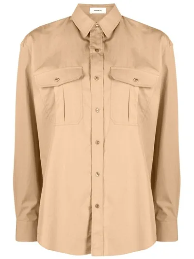 Wardrobe.nyc Oversize Cotton Shirt In Brown