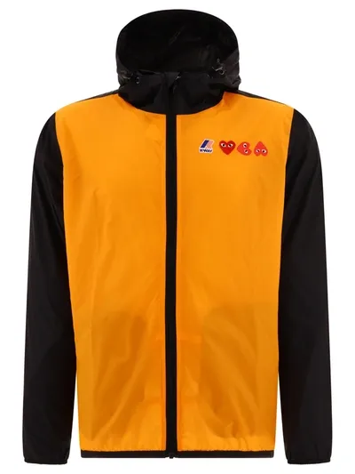 Comme Des Garçons Play X K-way Zipped Coat In Orange