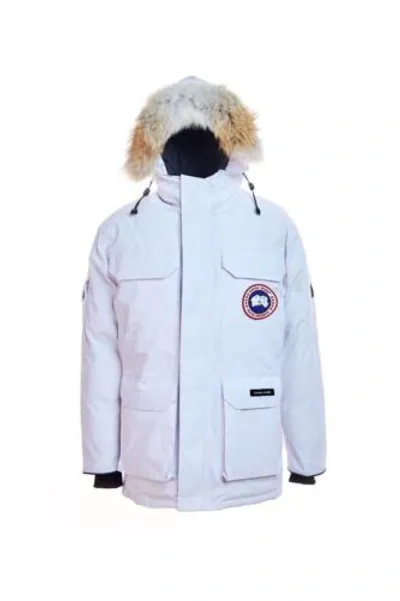 Pre-owned Canada Goose - White Daunenjacke Keep Warm In Winter With A Hood// In Weiss