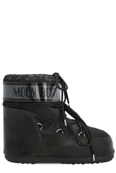 Moon Boot Chunky Sole Icon Low Snow Boots In Black