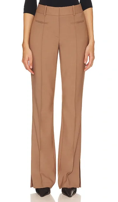 Helmut Lang Stretch-twill Bootcut Trousers In Brown