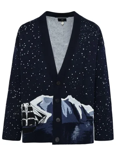 Alanui In The Middle Of Nowhere Wool-blend Jacquard Cardigan In Black