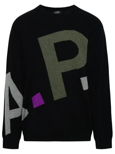 Apc A.p.c. Logo Sweater In Black