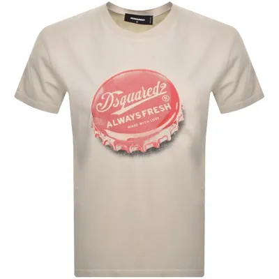 Dsquared2 Regular Fit T Shirt Beige