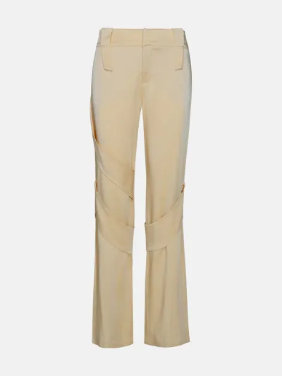 Blumarine Cream Acetate Blend Cargo Pants