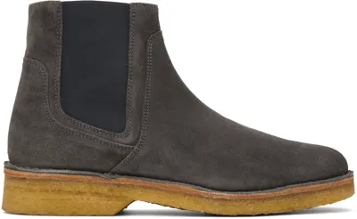 Apc Gray Theodore Chelsea Boots In Laf Asphalte