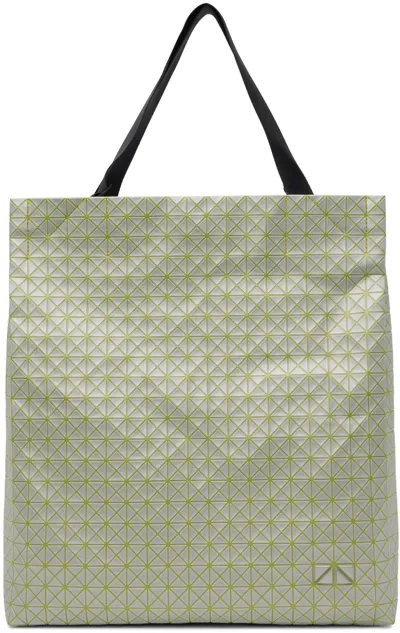 Bao Bao Issey Miyake Green & Silver Cart S Reflector Tote In 91-silver