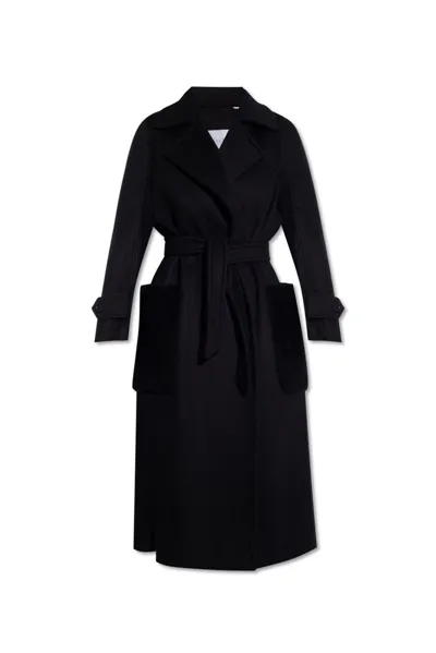 Max Mara Magia Belted Coat In Black