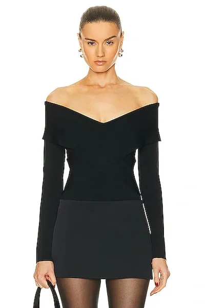 Roland Mouret Body Aus Strick-viskosestrick In Schwarz