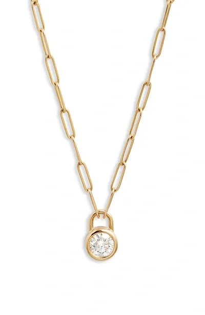 Courbet Ponts Des Arts Diamond Pendant Necklace In Yellow Gold