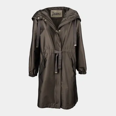 Herno Mud-colored Duster In Brown