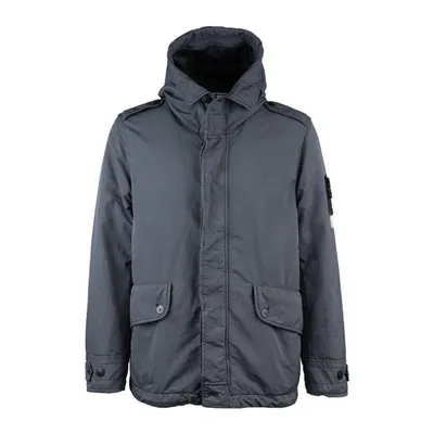 Stone Island Short Parka In David-tc Down In Gray