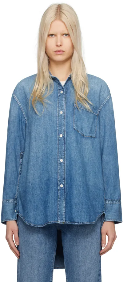 Citizens Of Humanity Blue Cocoon Denim Shirt In 蓝色