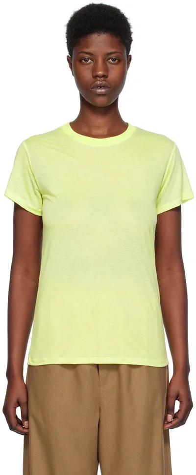 Baserange Green Crewneck T-shirt In Lime