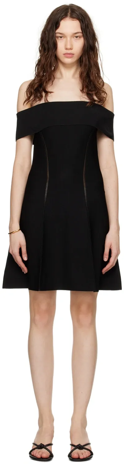 Zimmermann Matchmaker Knit Panelled Mini Dress In Black