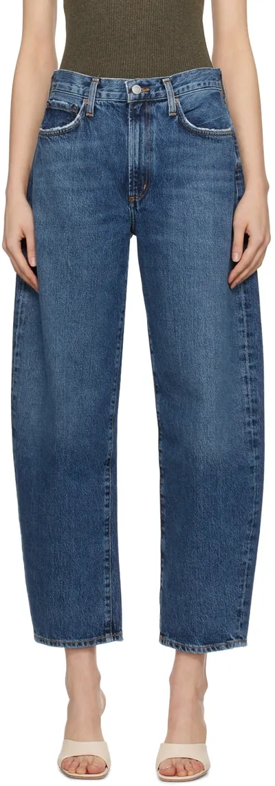 Agolde Indigo Balloon Jeans In Blue